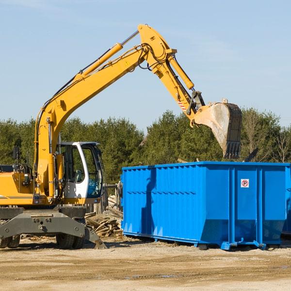 convenient residential dumpster for debris disposal